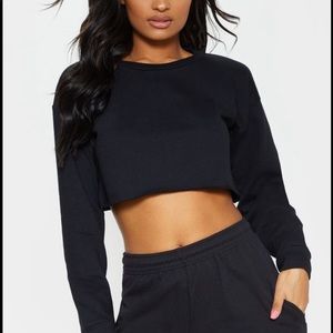 Pretty Little Thing Black Long Sleeve Crop